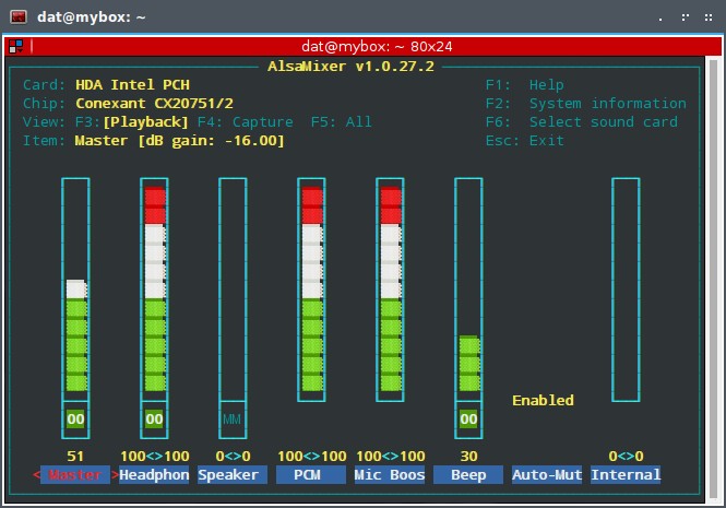 alsamixer